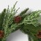 Mini Mixed Green Christmas Wreath Compact Holiday Decor Accent 12in H x 12in W x 3.5in D